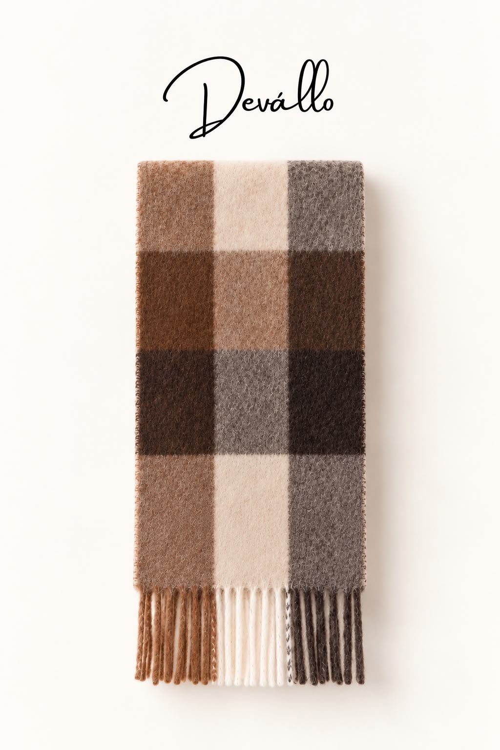 Mocha brown Mohair Scarf