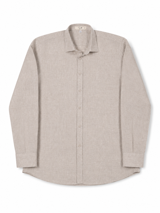 Linen Ease Shirt — Breathable 3D-Tailored Comfort (Natural Linen)