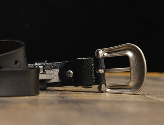 Vintage Engraved Western Leather Belt