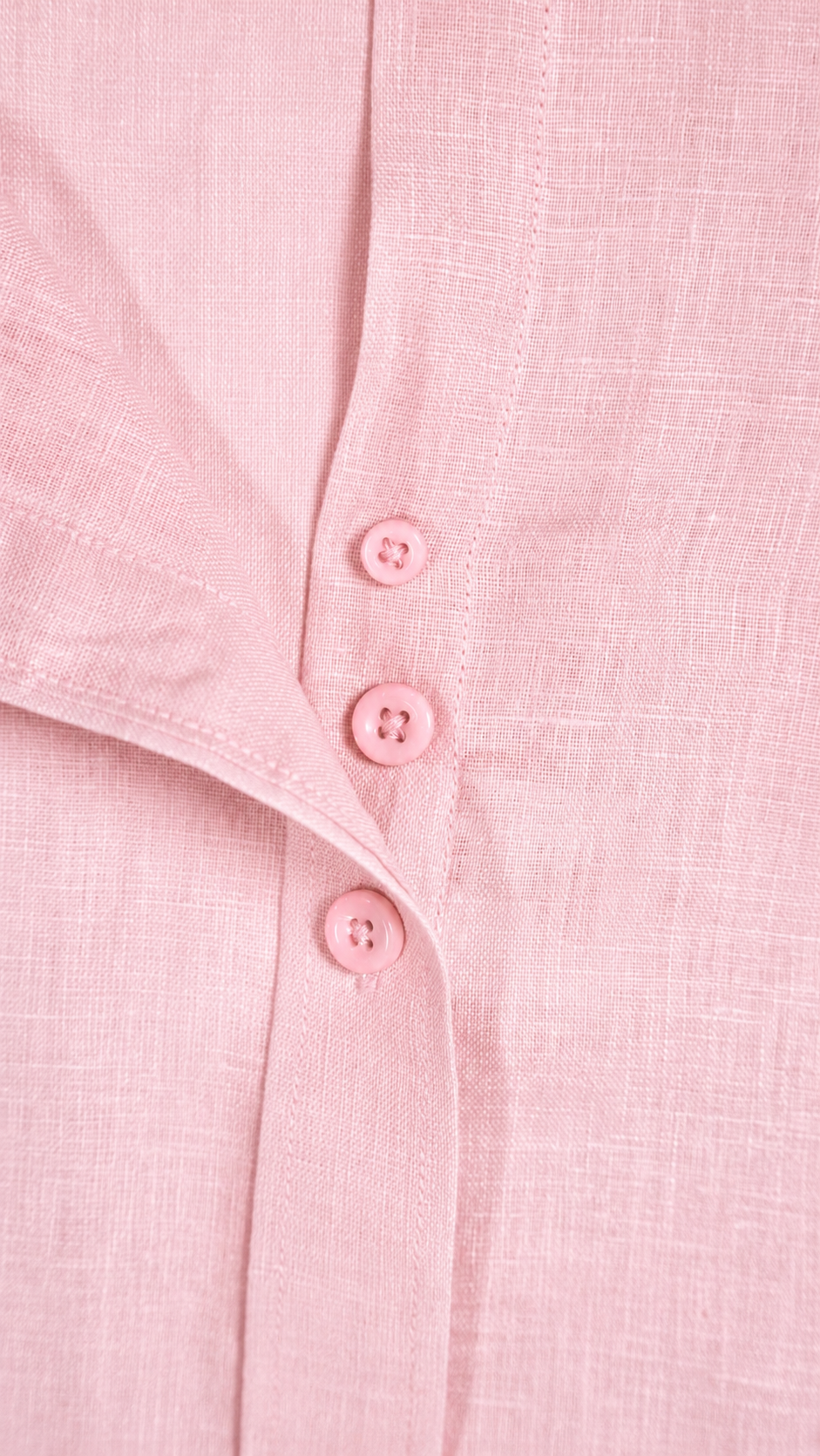Linen Ease Shirt — Breathable 3D-Tailored Comfort (Pastel Pink )