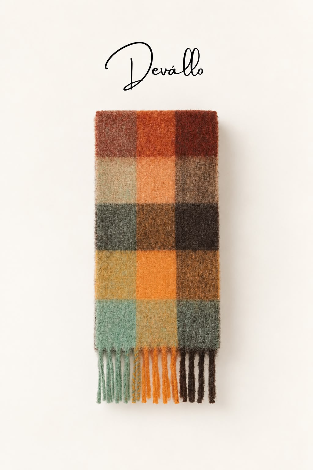 Burnt Orange Mohair Scarf
