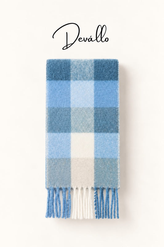 Light Blue Mohair Scarf