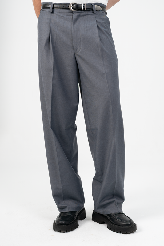 Essential Pleated suite pants (Gray)