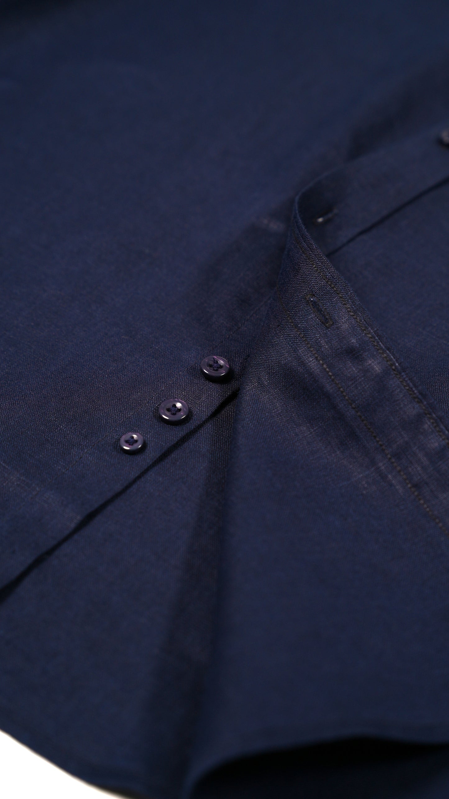 Linen Ease Shirt — Breathable 3D-Tailored Comfort (Navy)