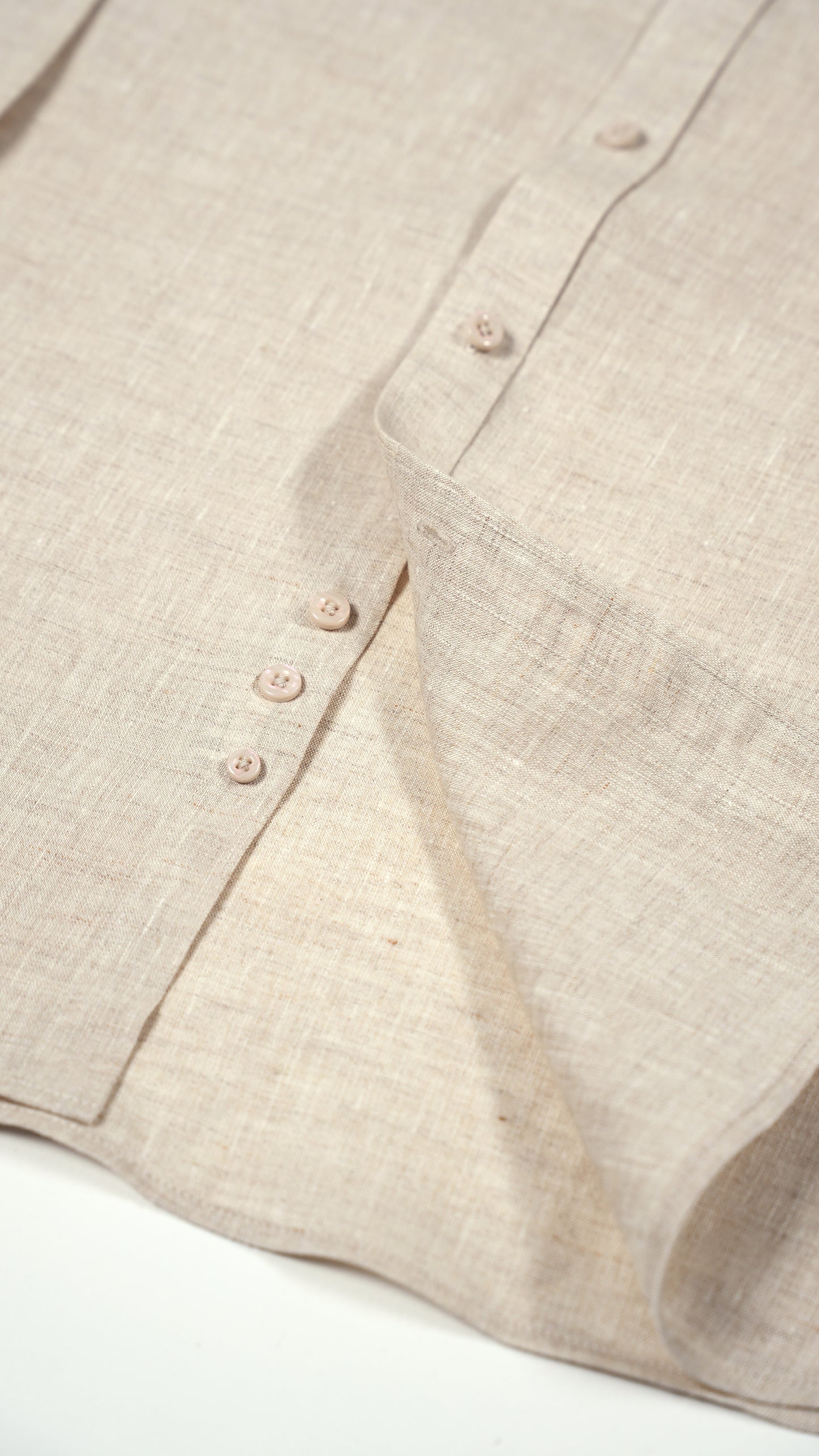 Linen Ease Shirt — Breathable 3D-Tailored Comfort (Natural Linen)