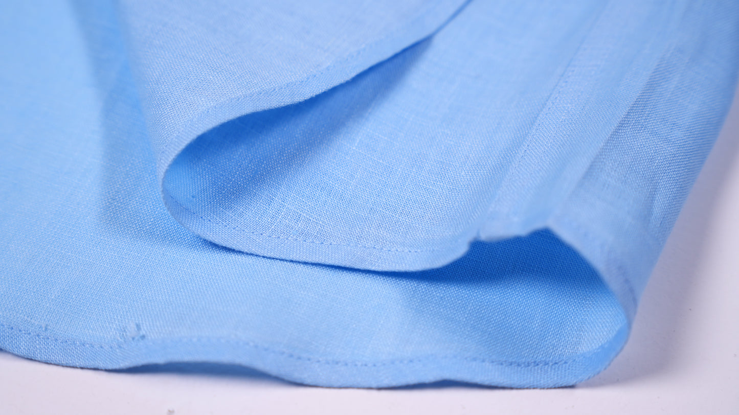 Linen Ease Shirt — Breathable 3D-Tailored Comfort (Baby Blue)