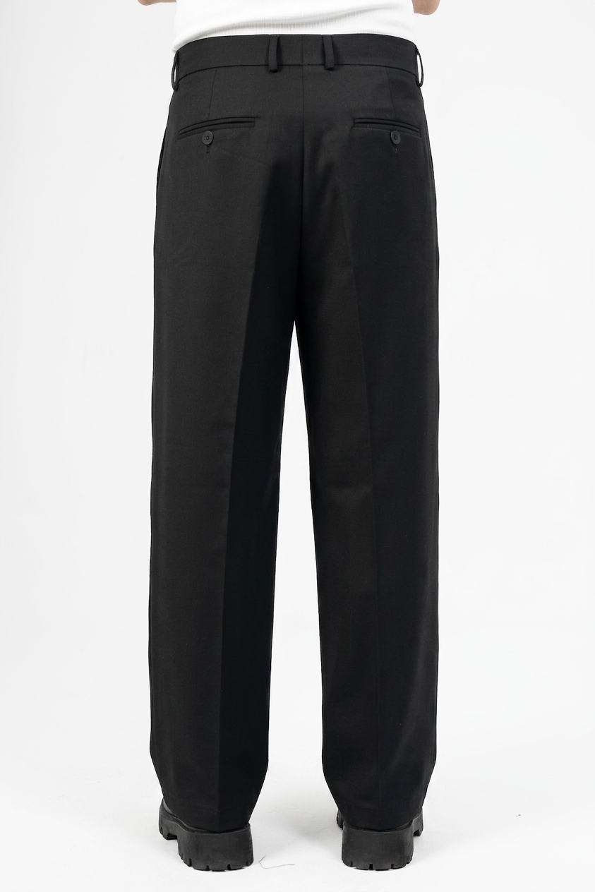 Essential Pleated suite pants(Black)